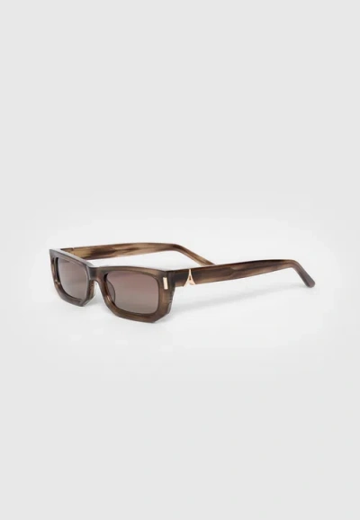 Manière De Voir Milan Curved-frame Sunglasses In Brown