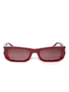 Manière De Voir Milan Rectangle-frame Sunglasses In Red