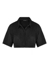 Manière De Voir Mona Pleated Shirt In Black
