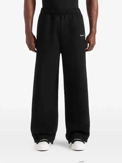Manière De Voir Morgan Unisex Whipstitch Regular Joggers In Black