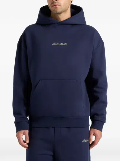 Manière De Voir Ollie Kangaroo-pocket Hoodie In Blue