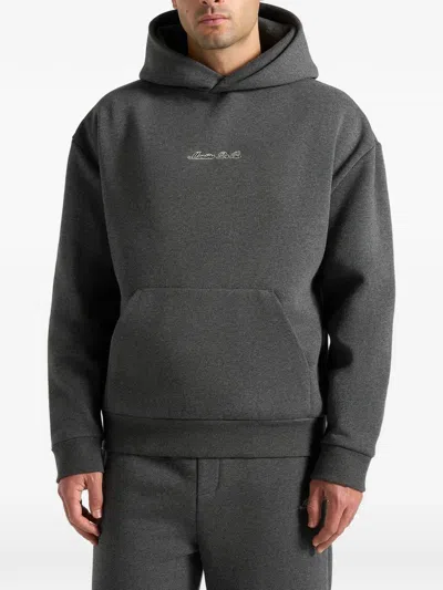 Manière De Voir Ollie Logo-embroidered Hoodie In Gray