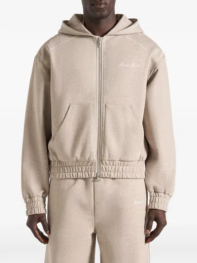 Manière De Voir Ollie Whipstitch Zip-up Hoodie In Multi