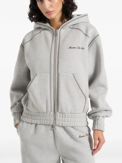 Manière De Voir Ollie Zip-fastening Hoodie In Gray