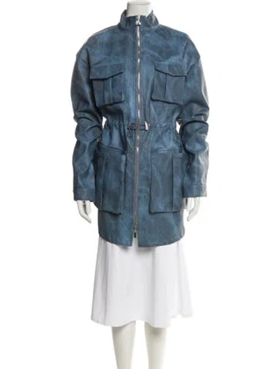 Pre-owned Manière De Voir Parka In Blue