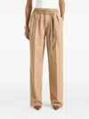 Manière De Voir Pascale Pleated Twin-belt Trousers In Neutral