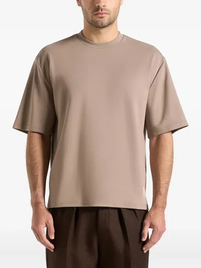 Manière De Voir Paul Crew-neck T-shirt In Brown