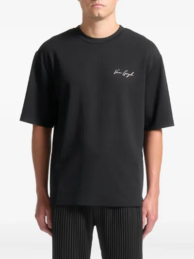 Manière De Voir Piece De Resistance Van Gogh Cotton T-shirt In Black