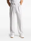 Manière De Voir Pierre Pleat Tailored Trousers In White