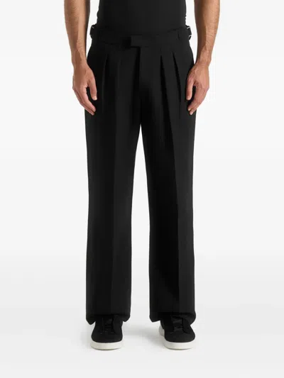 Manière De Voir Pierre Pleated Tailored Trousers In Black