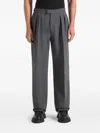 Manière De Voir Pierre Pleated Trousers In Gray