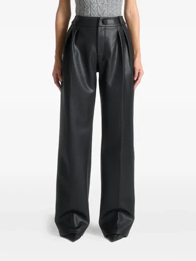 Manière De Voir Pleat-detailed Trousers In Black