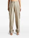 Manière De Voir Pleated Cargo Trousers In Neutral