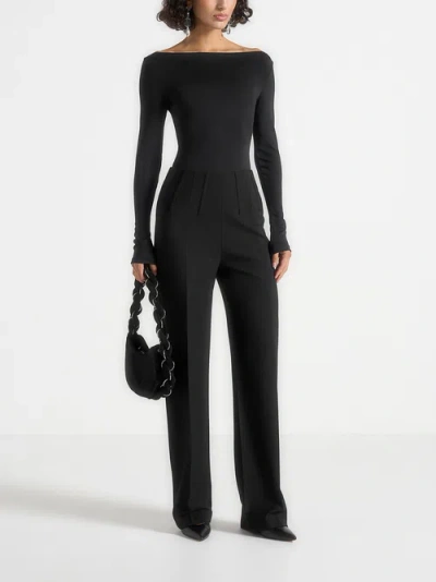 Manière De Voir Rafaela Corset Waist Tailored Trousers In Black