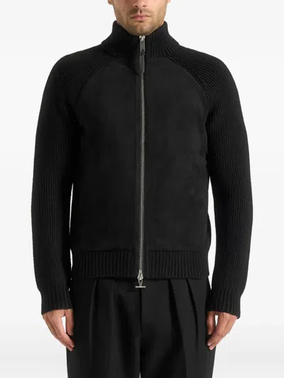Manière De Voir Rami Panelled Jacket In Black
