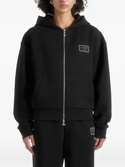 Manière De Voir Ray Dual-zip Sweatshirt In Black