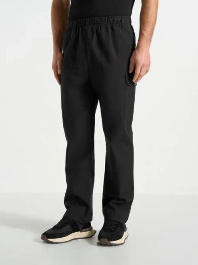 Manière De Voir Rayan Textured Cargo Trousers In Black