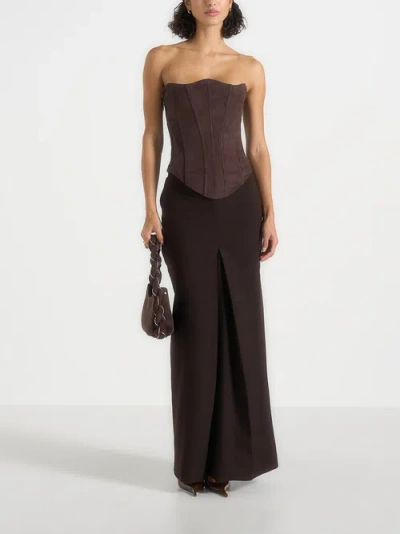 Manière De Voir Regine Maxi Skirt In Brown