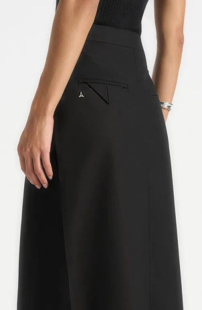 Manière De Voir Regine Tailored A-line Maxi Skirt In Black