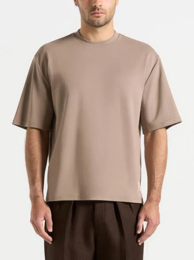 Manière De Voir Relaxed Fit Cotton T-shirt In Brown