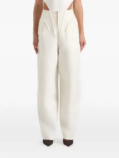 Manière De Voir Rena Corset Zip Trousers In Green
