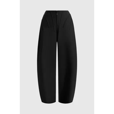 Manière De Voir Rena High Waisted Corset Sculptural Trousers In Multi