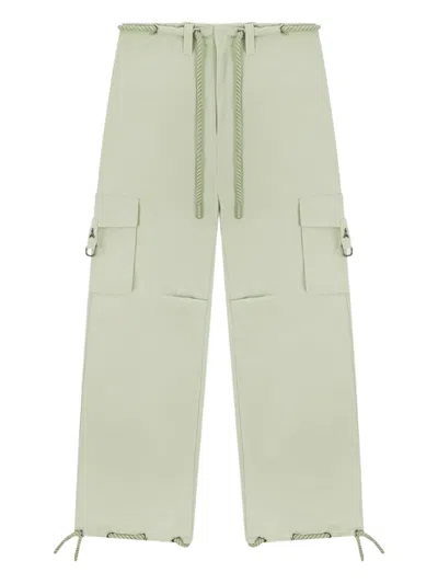 Manière De Voir Rosa Tie Cargo Trousers In Green