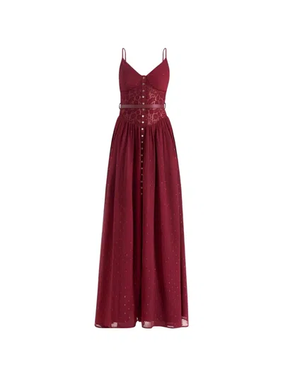 Manière De Voir Rosie Maxi Dress In Red
