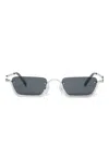 Manière De Voir Sacha Rectangle-frame Sunglasses In Metallic