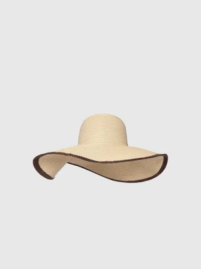 Manière De Voir Sandrine Raffia Oversized Sun Hat In Purple