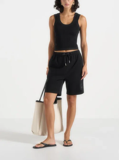 Manière De Voir Sh001 Unisex Cotton Shorts In Black
