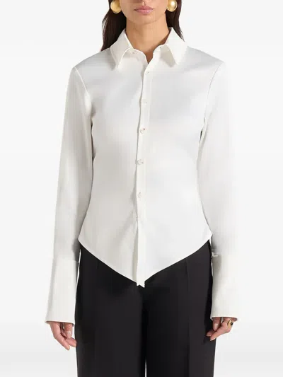 Manière De Voir Sonia Cinched Shirt In White