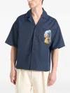 Manière De Voir Stephane Pocket Shirt In Blue