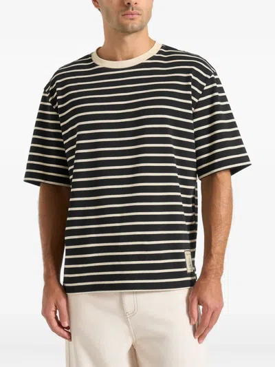 Manière De Voir Striped T-shirt In Black