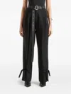 Manière De Voir Suzanne Pleated Belted Trousers In Black
