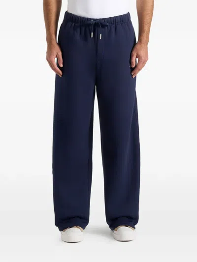 Manière De Voir Taylor Logo-embroidered Track Pants In Blue