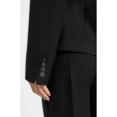 Manière De Voir Thalia Asymmetric Tailored Double Breasted Blazer In Multi