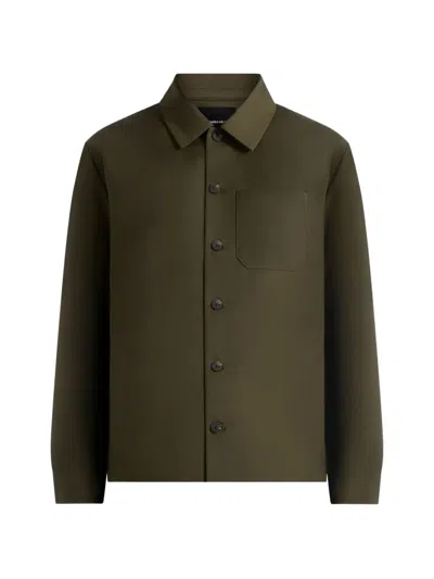 Manière De Voir Valentin Classic Long Sleeve Shirt In Green