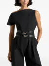 Manière De Voir Valerie One-shoulder Jumpsuit In Black
