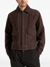 Manière De Voir Vince Contrast-stitch Jacket In Brown
