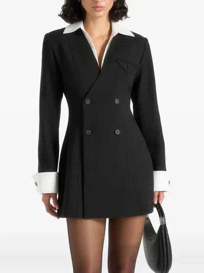 Manière De Voir Winifred Shirt Detail Tailored Blazer Mini Dress Black