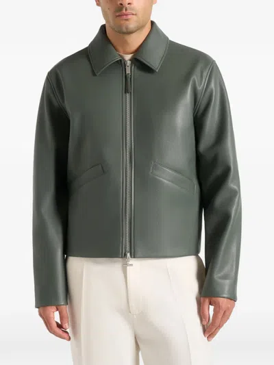 Manière De Voir Yves Zip Jacket In Green