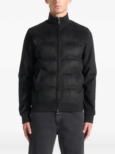 Manière De Voir Zip-up Padded Jacket In Black
