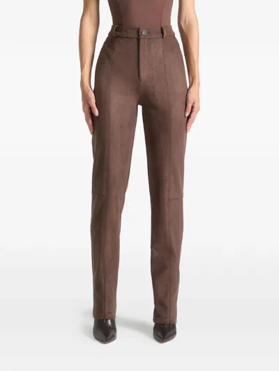 Manière De Voir Zipped-cuffs Trousers In Brown