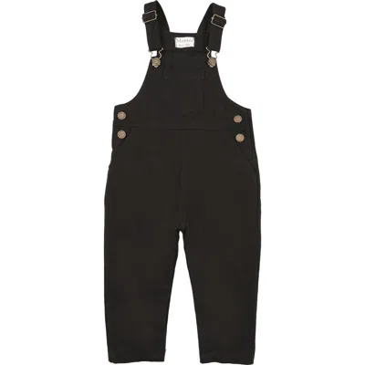 Maniere Babies' Manière Denim Overalls In Black