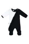 Maniere Manière Diagonal Ruffle Footie In Black