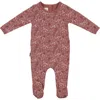 Maniere Babies' Manière Elegant Floral Cotton Blend Footie In Multi