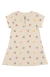Maniere Manière Floral Ribbed Dress In Gray