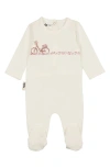 Maniere Babies' Flower Bike Footie In White