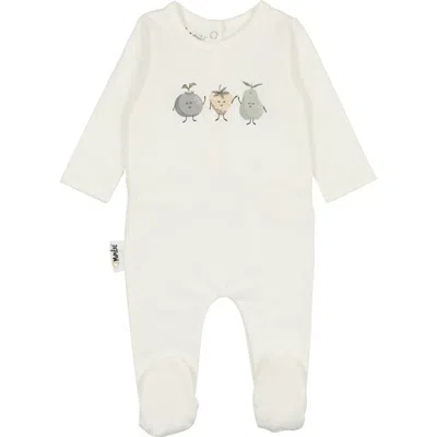 Maniere Babies' Manière Fruity Friends Footie In White